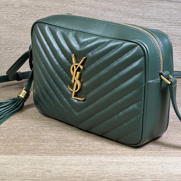 Saint Laurent Lou Medium Crossbody Crossbody with Tassel - Green