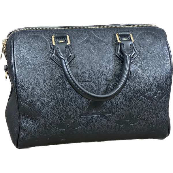 Louis Vuitton Speedy Bandoulière 25 - Giant Empriente Leather - Black - Chicago Pawners & Jewelers