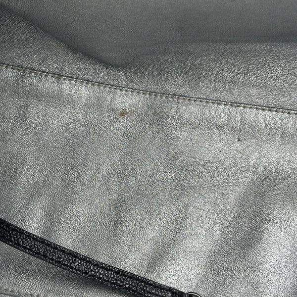 Chanel Black Leather Tote Bag with Chain Detail