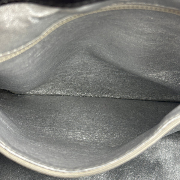 Chanel Black Leather Tote Bag with Chain Detail