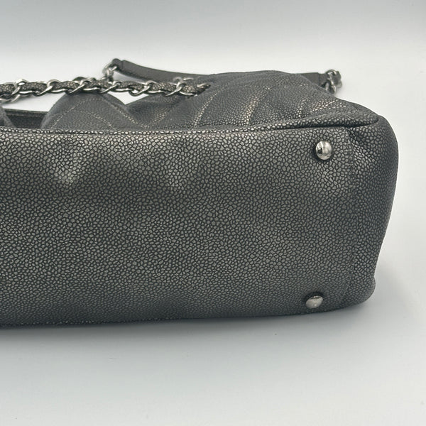 Chanel Caviar Timeless 'CC' Soft Shopper - Grey