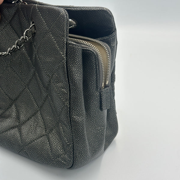Chanel Caviar Timeless 'CC' Soft Shopper - Grey