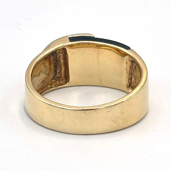 Eagle and Onyx Mens Ring