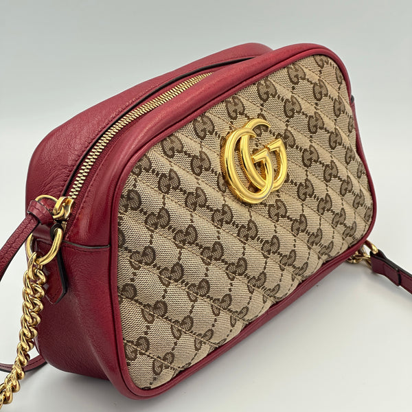 Gucci GG Marmont Canvas Camera Bag - Red