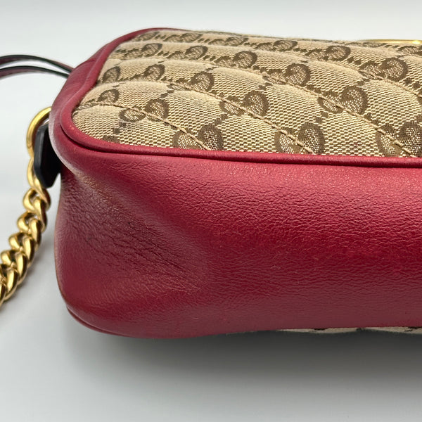 Gucci GG Marmont Canvas Camera Bag - Red