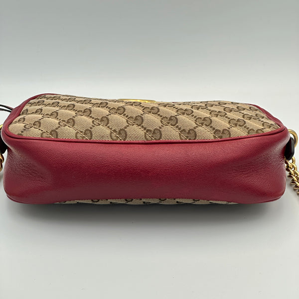 Gucci GG Marmont Canvas Camera Bag - Red