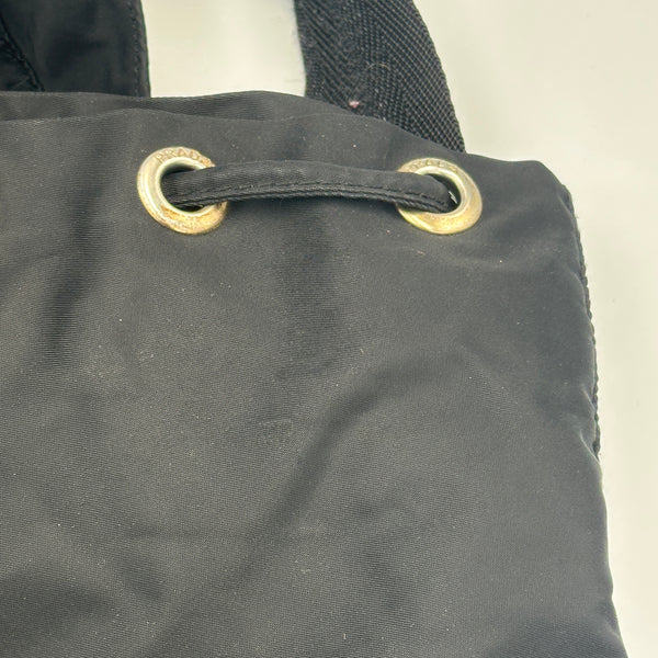 Prada Nylon Backpack - Black with Gold Tone Hardware