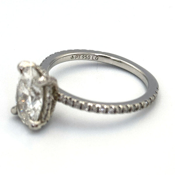 2.05ct Platinum Hidden Halo Engagement Ring (Lab Grown Diamonds)