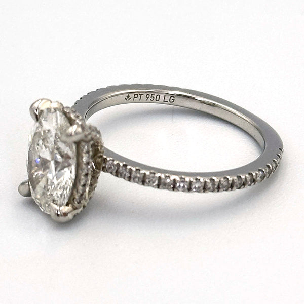2.05ct Platinum Hidden Halo Engagement Ring (Lab Grown Diamonds)