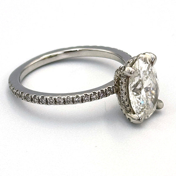 2.05ct Platinum Hidden Halo Engagement Ring (Lab Grown Diamonds)