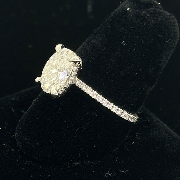 2.05ct Platinum Hidden Halo Engagement Ring (Lab Grown Diamonds)