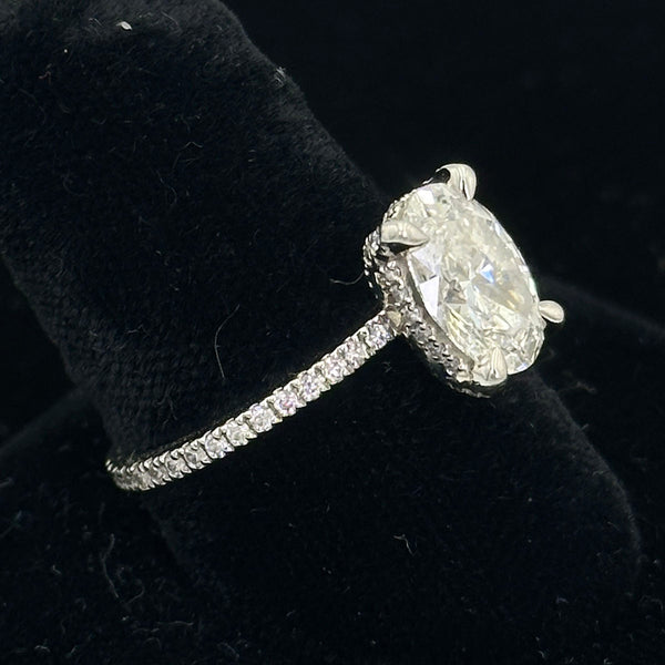 2.05ct Platinum Hidden Halo Engagement Ring (Lab Grown Diamonds)