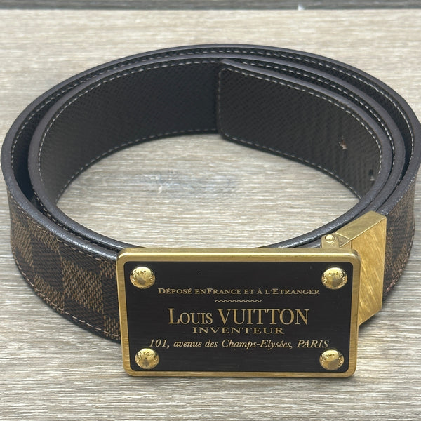 Louis Vuitton Inventeur Reversible Belt - Damier Ebene