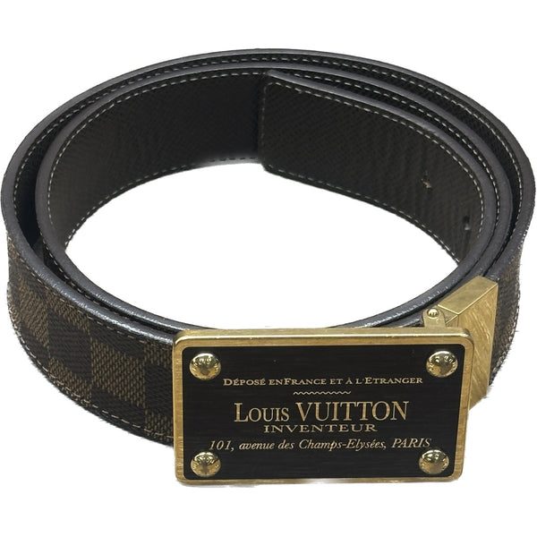 Louis Vuitton Inventeur Reversible Belt - Damier Ebene