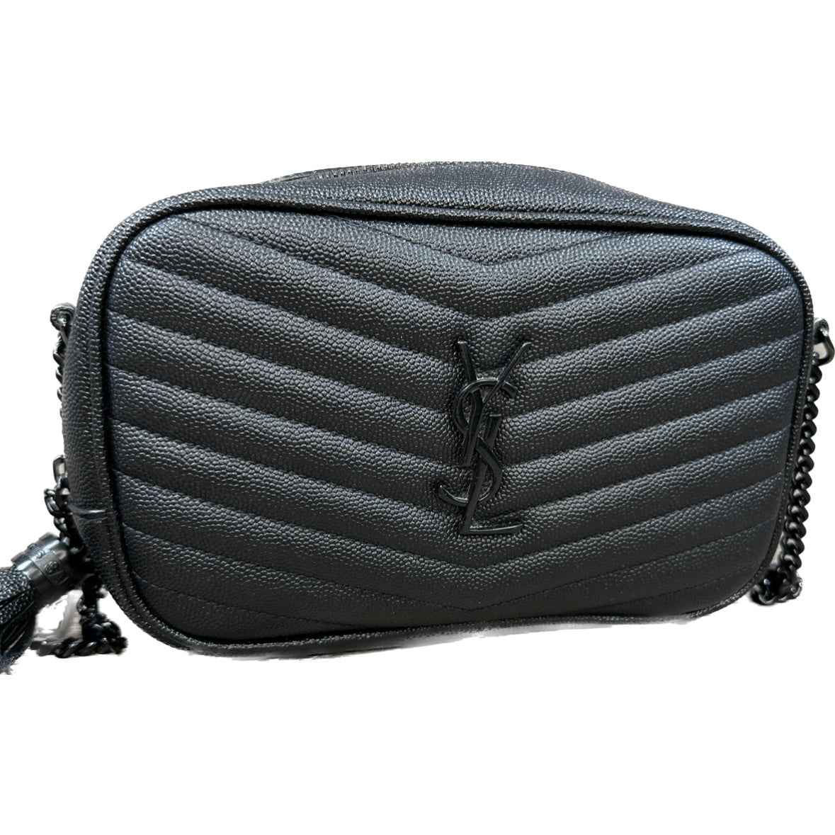 lou mini bag in grain de poudre embossed leather