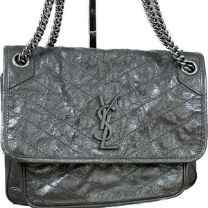 Saint Laurent Niki Medium Crinkled Calf Flap-Top Shoulder Bag - Chicago Pawners & Jewelers
