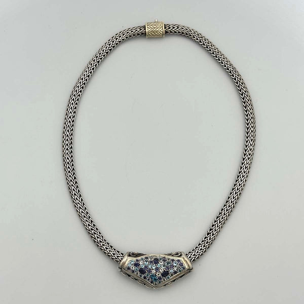 John Hardy Classic Chain Kali Lava Slider Necklace - Sterling Silver and Yellow Gold