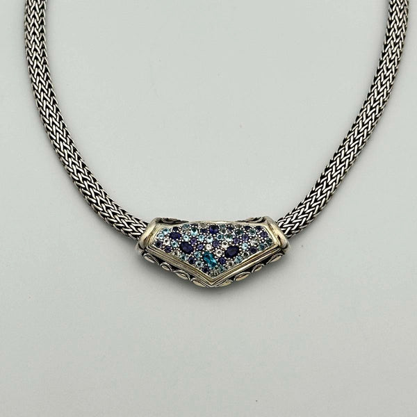 John Hardy Classic Chain Kali Lava Slider Necklace - Sterling Silver and Yellow Gold