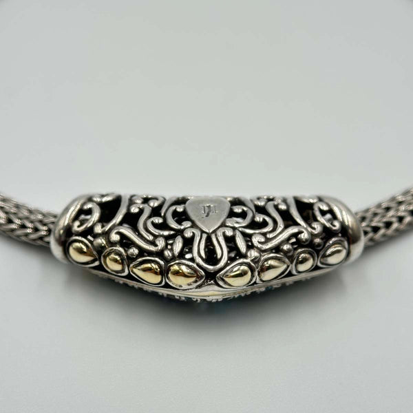 John Hardy Classic Chain Kali Lava Slider Necklace - Sterling Silver and Yellow Gold