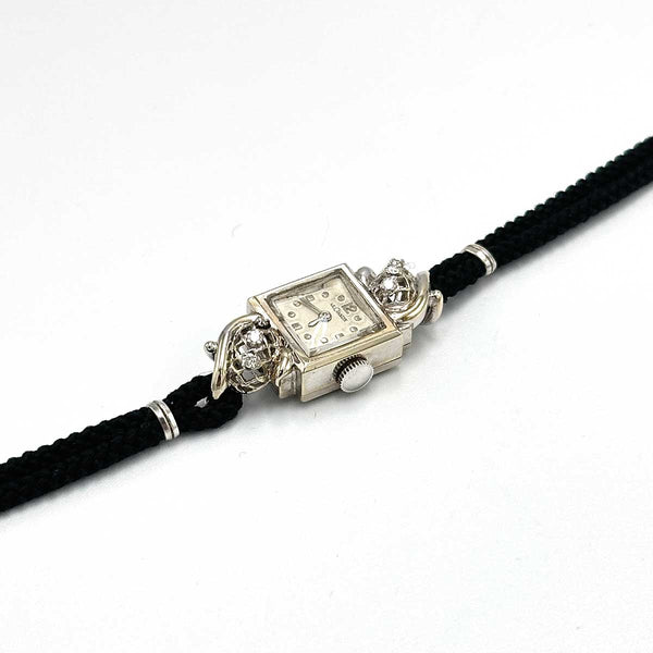 Ladies LeCoultre Watch - 18k White Gold, Diamonds - 1940s