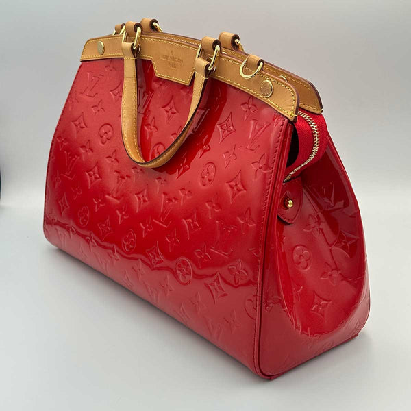 Louis Vuitton Brea MM Red Monogram Vernis