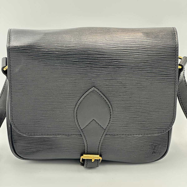 Louis Vuitton Epi Cartouchiere MM Black Shoulder Bag