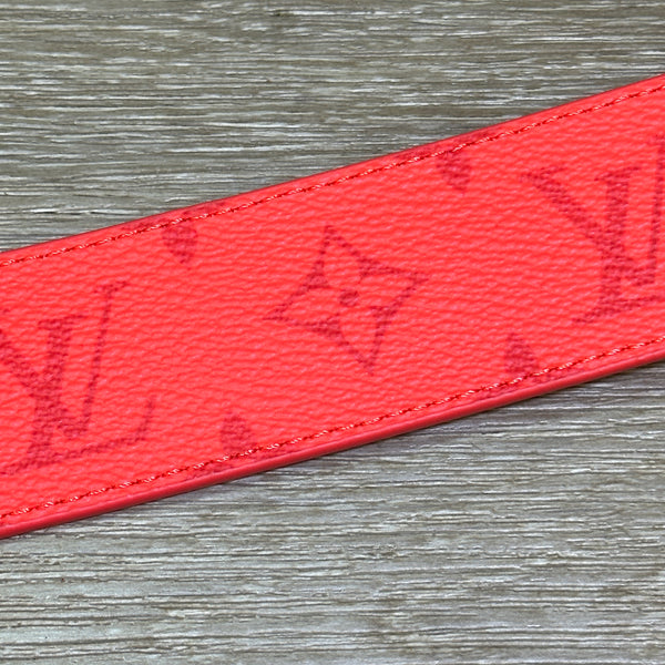 Louis Vuitton LV Initials Belt Red Monogram Reversible - Size 38