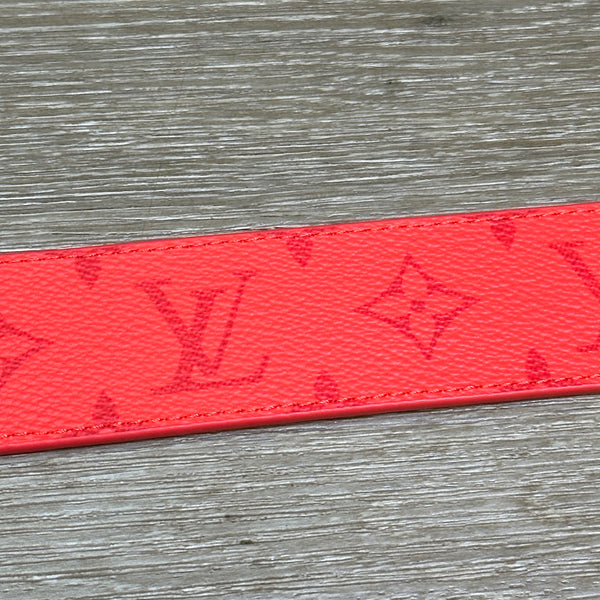 Louis Vuitton LV Initials Belt Red Monogram Reversible - Size 38