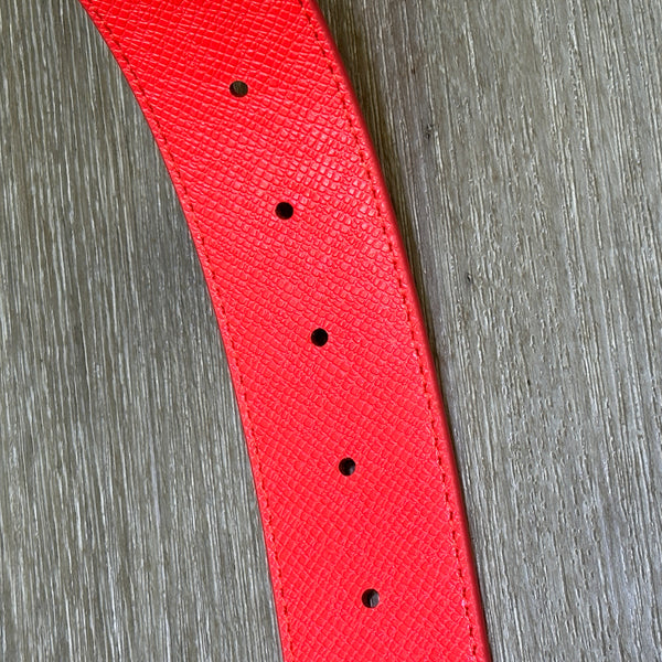 Louis Vuitton LV Initials Belt Red Monogram Reversible - Size 38