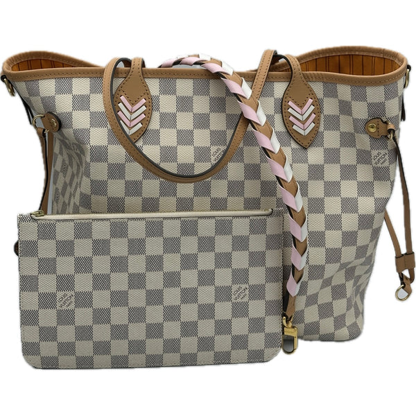 Louis Vuitton Neverfull MM Damier Azur - Braided - Orange