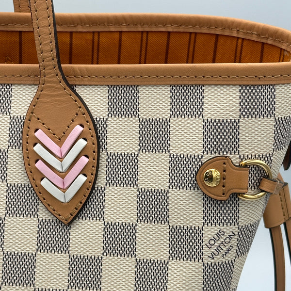 Louis Vuitton Neverfull MM Damier Azur - Braided - Orange
