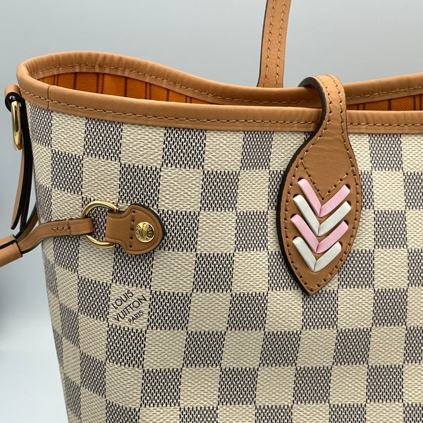 Louis Vuitton Neverfull MM Damier Azur - Braided - Orange