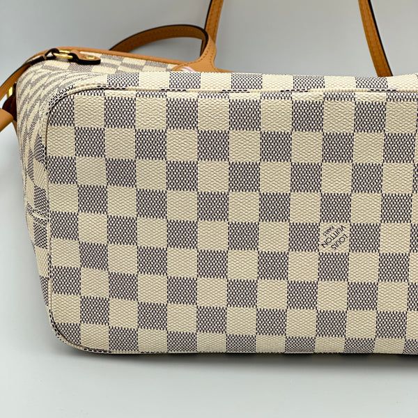 Louis Vuitton Neverfull MM Damier Azur - Braided - Orange
