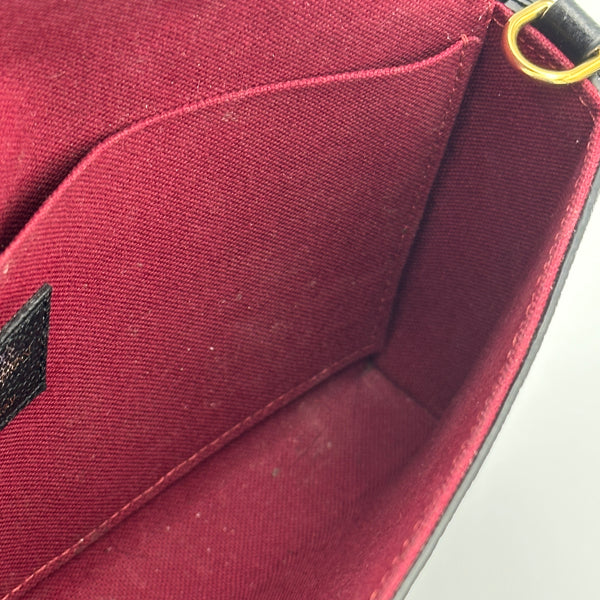 Louis Vuitton Pochette Félicie - Monogram Empriente Leather -Black / Beige