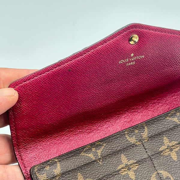 Louis Vuitton Sarah Wallet Monogram Canvas - Fuchsia