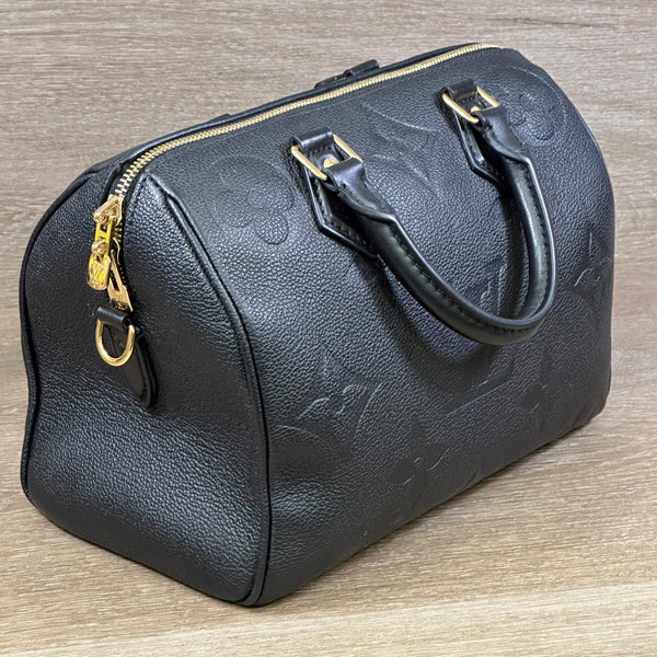 Louis Vuitton Speedy Bandoulière 25 - Giant Empriente Leather - Black - Chicago Pawners & Jewelers