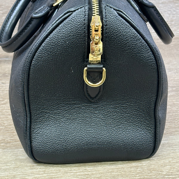 Louis Vuitton Speedy Bandoulière 25 - Giant Empriente Leather - Black - Chicago Pawners & Jewelers