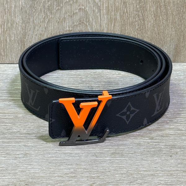 Louis Vuitton Spray Initials Monogram Eclipse Reversible Belt - Size 40