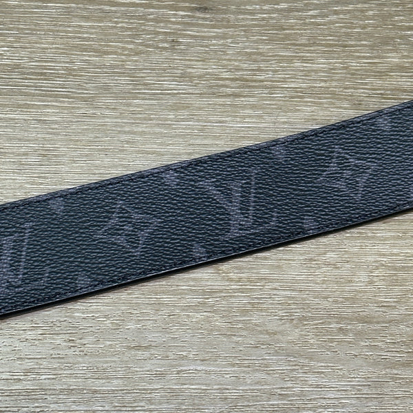 Louis Vuitton Spray Initials Monogram Eclipse Reversible Belt - Size 40