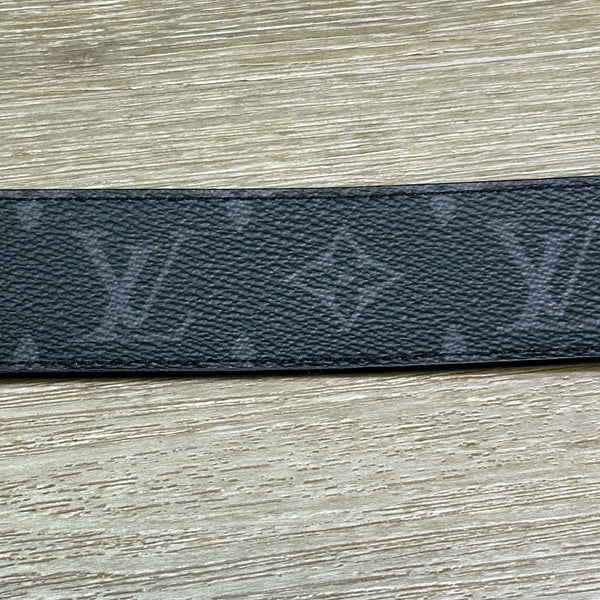 Louis Vuitton Spray Initials Monogram Eclipse Reversible Belt - Size 40