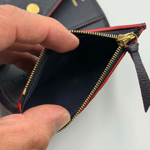Louis Vuitton Victorine Wallet - Monogram Empreinte - Marine Rouge