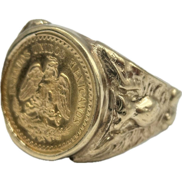 Mexican Gold 2 1/2 Peso Coin Ring