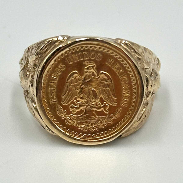 Mexican Gold 2 1/2 Peso Coin Ring