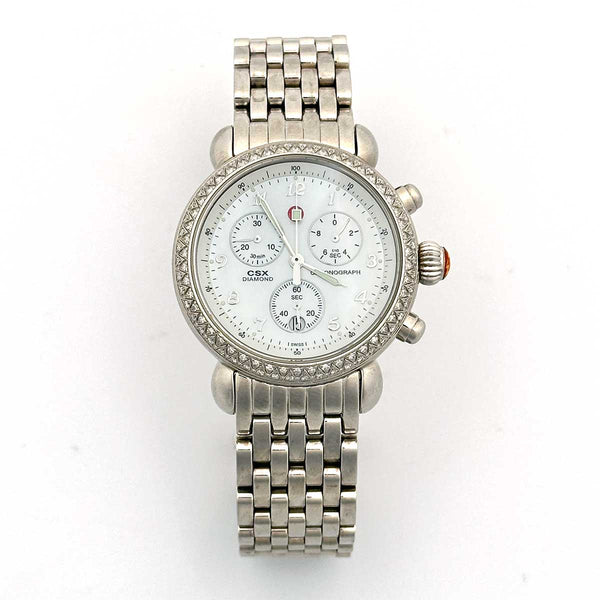 Michele CSX Diamond Chronograph Ladies Watch, Mother of Pearl Dial - Chicago Pawners & Jewelers