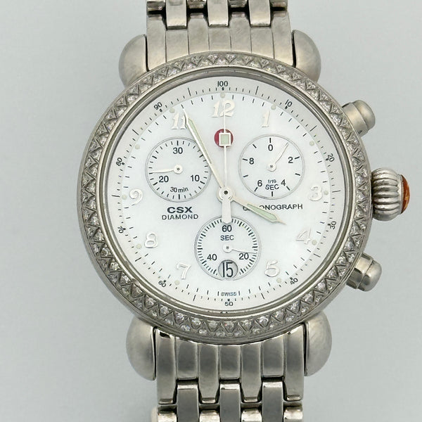 Michele CSX Diamond Chronograph Ladies Watch, Mother of Pearl Dial - Chicago Pawners & Jewelers