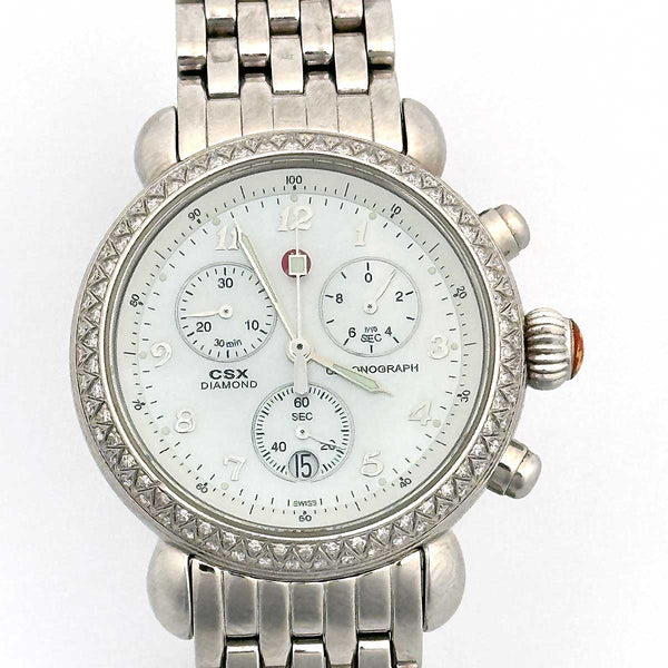 Michele CSX Diamond Chronograph Ladies Watch, Mother of Pearl Dial - Chicago Pawners & Jewelers