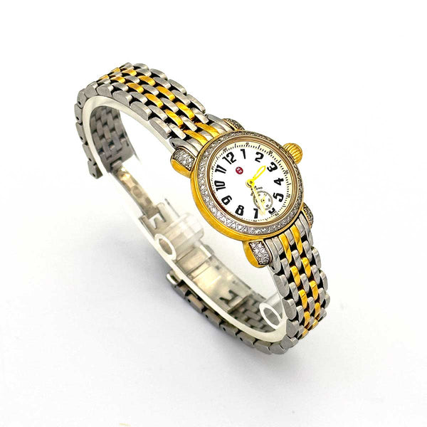 Michele CSX Petite, Diamond Bezel, Two-tone watch - Chicago Pawners & Jewelers