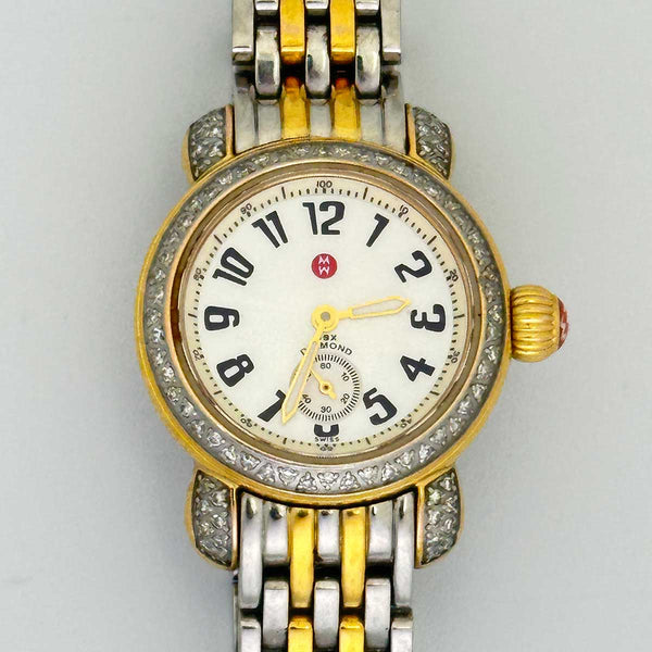 Michele CSX Petite, Diamond Bezel, Two-tone watch - Chicago Pawners & Jewelers