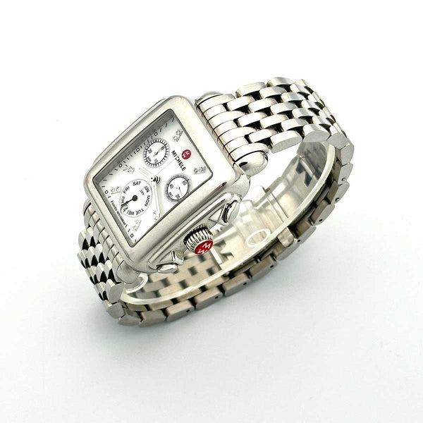 Michele Deco Diamond Stainless Steel Watch - Chicago Pawners & Jewelers