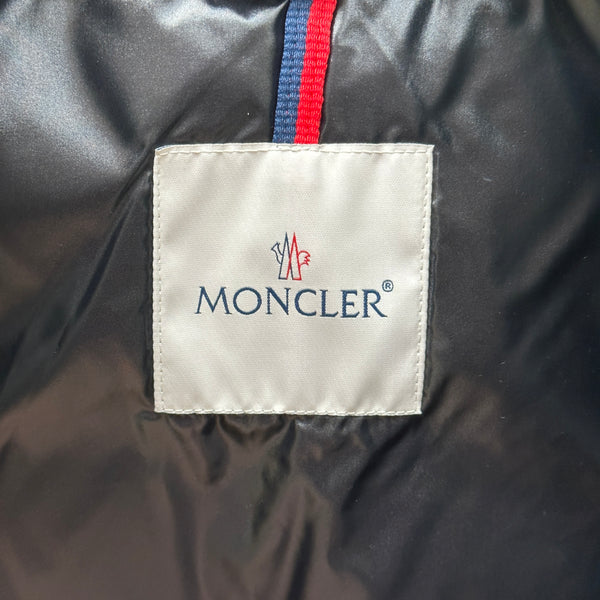 Moncler Ghany Quilted Glossed-Shell Down Vest Green - Size 7